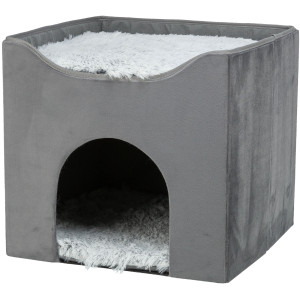 Trixie schuilplaats en kattenmand Harvey 38 x 38 x 38 cm grijs Per stuk