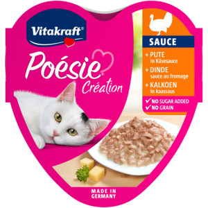 Vitakraft Poésie Création met kalkoen in kaassaus natvoer kat (15 x 85g) Per verpakking afbeelding