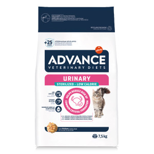 Advance Veterinary Sterilized Urinary Low Calorie kattenvoer 2 x 7,5 kg afbeelding