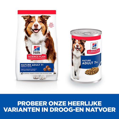 Hill's Mature Adult 7+ nat hondenvoer met rund blik