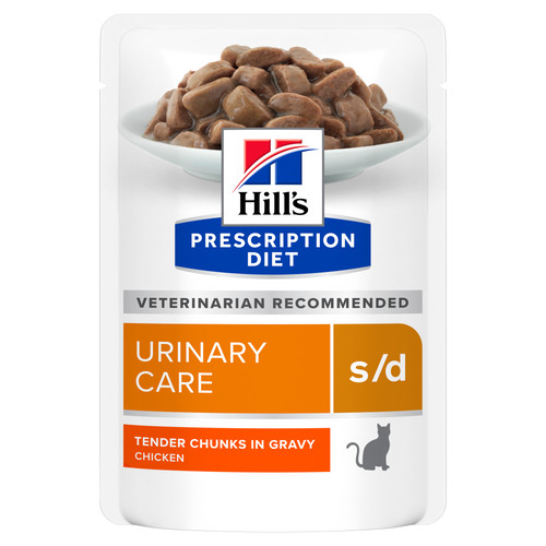 Hill's Prescription Diet S/D Urinary Care nat kattenvoer met kip maaltijdzakje multipack