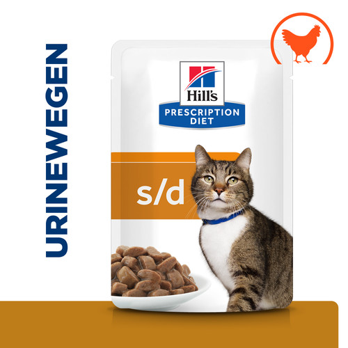 Hill's Prescription Diet S/D Urinary Care nat kattenvoer met kip maaltijdzakje multipack