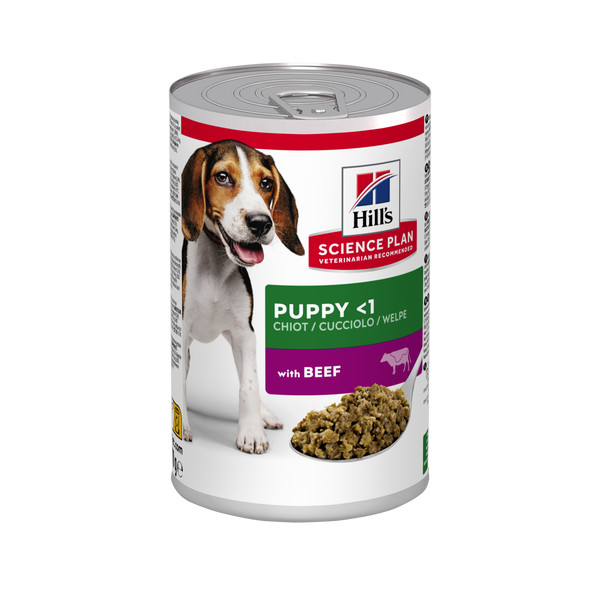 Hill's Hill's Puppy nat hondenvoer met rund blik 1 tray (12 x 370 g)