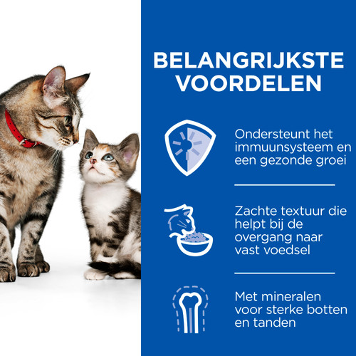 Hill's Kitten & Mother Tender Mousse nat kattenvoer met kip en kalkoen blik