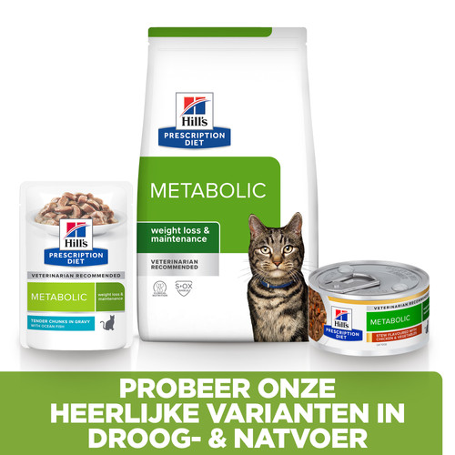 Hill's Prescription Diet Metabolic Weight Management nat kattenvoer met zeevis maaltijdzakje multipack