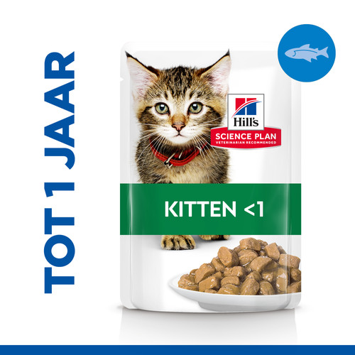 Hill's Kitten nat kattenvoer met zeevis maaltijdzakje multipack
