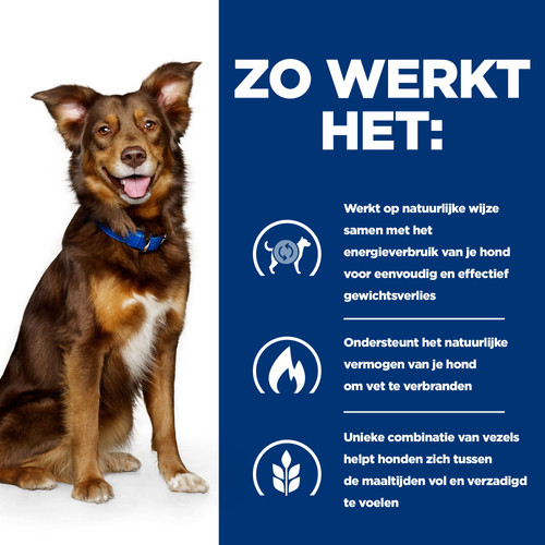 Hill's Prescription Diet Metabolic Weight Management nat hondenvoer met rund blik