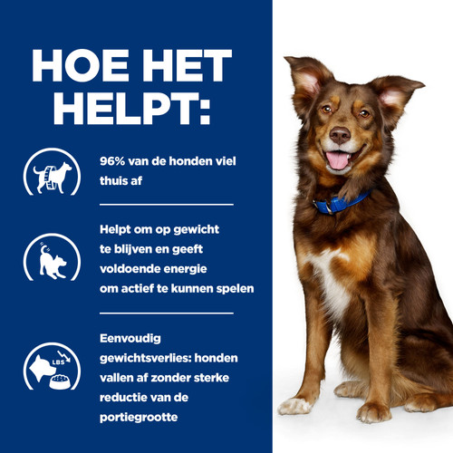 Hill's Prescription Diet Metabolic Weight Management nat hondenvoer met rund blik