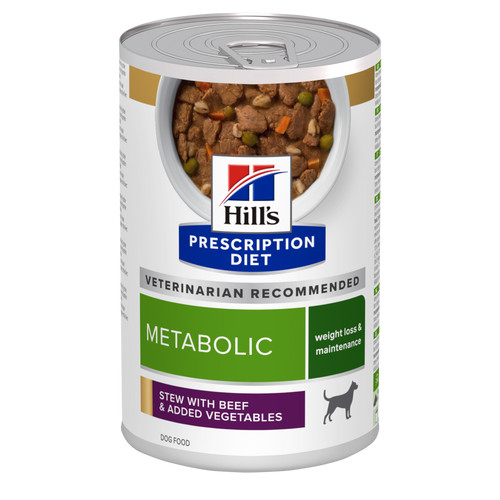Hill's Prescription Diet Metabolic stoofpotje voor hond met rund & groenten blik