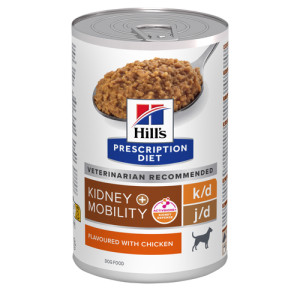 Hill's Prescription Diet K/D + Mobility nat hondenvoer met kipsmaak blik 2 trays (24 x 370 g)