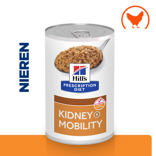 Hill's Prescription Diet K/D + Mobility nat hondenvoer met kipsmaak blik