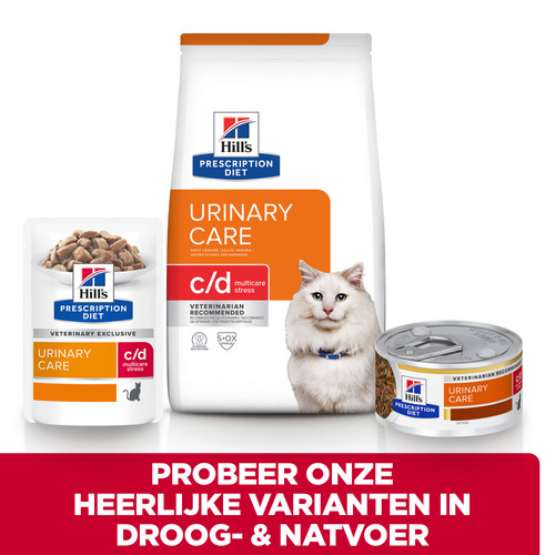 Hill's Prescription Diet C/D Multicare Stress Urinary Care stoofpotje voor kat met tonijnsmaak & groenten blik