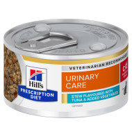 Hill's Prescription Diet C/D Multicare Stress Urinary Care stoofpotje voor kat met tonijnsmaak & groenten blik 4 trays (96 x 82 g)