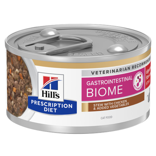 Hill's Prescription Diet Gastrointestinal Biome Stress stoofpotje voor kat met kip & groenten blik