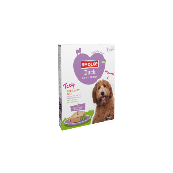 Smolke Smølke Tasty Duck vers gestoomde eend nat hondenvoer 2 x (10 x 395 g)