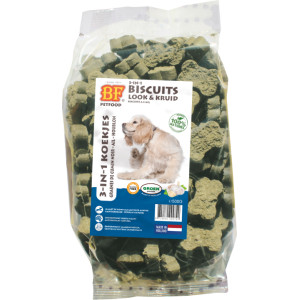 Bf 3 In 1 Koekjes - Hondensnacks - Kruiden Knoflook 500 g