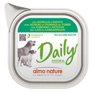 Almo Nature Daily met lam en aardappelen natvoer hond 64 x 100 g