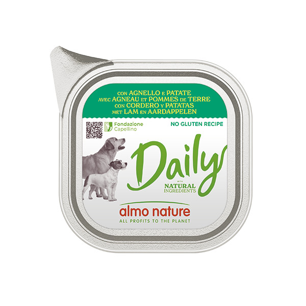 Almo Nature Almo Nature Daily met lam en aardappelen natvoer hond 9 x 300 g