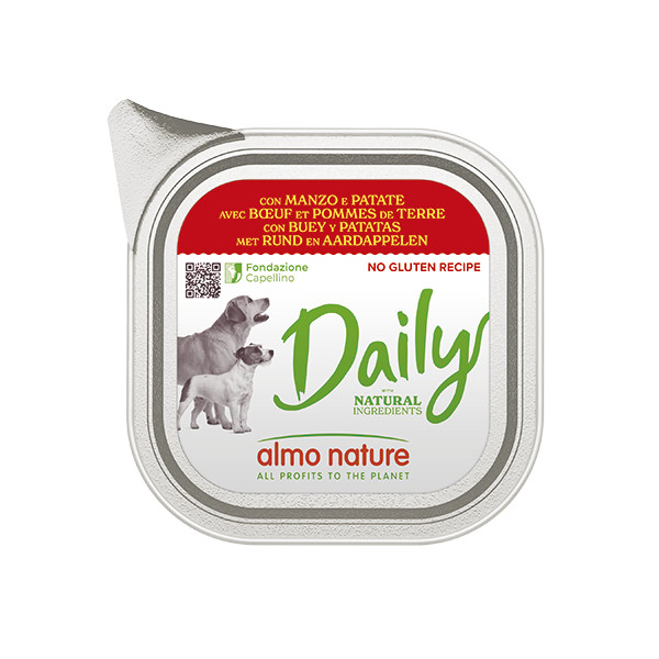 Almo Nature Almo Nature Daily met rund en aardappelen natvoer hond 18 x 300 g