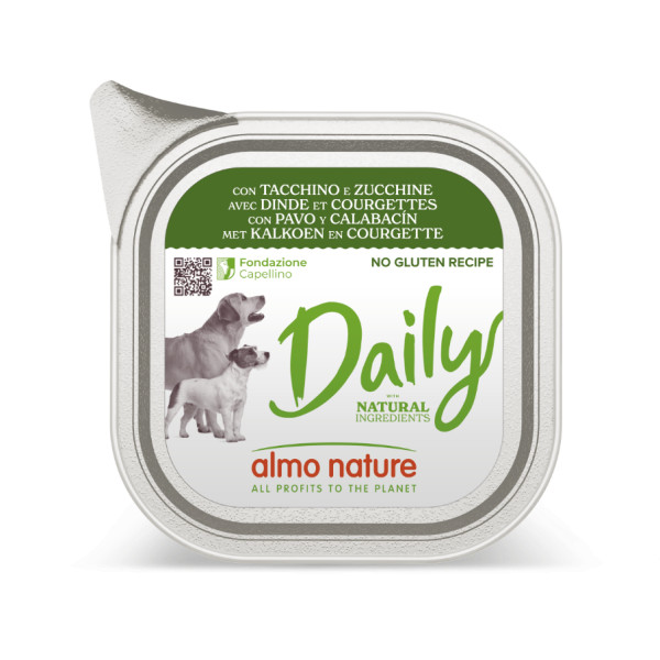 Almo Nature Almo Nature Daily met kalkoen en courgette natvoer hond 9 x 300 g