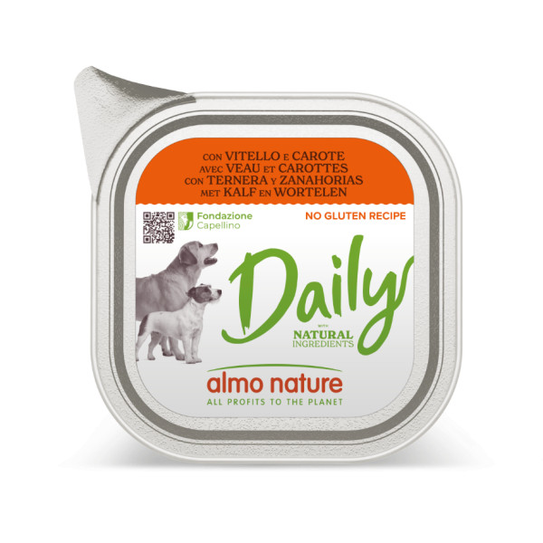 Almo Nature Almo Nature Daily met kalfsvlees en wortel natvoer hond 9 x 300 g