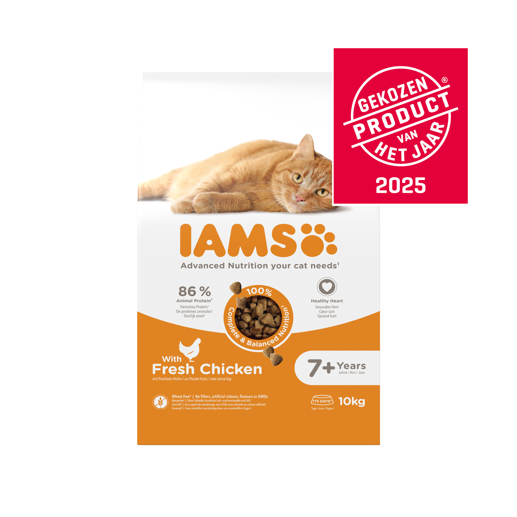 Iams For Vitality Senior met verse Kip kattenvoer