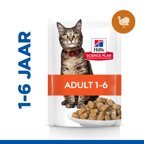 Hill's Adult nat kattenvoer met kalkoen maaltijdzakje multipack