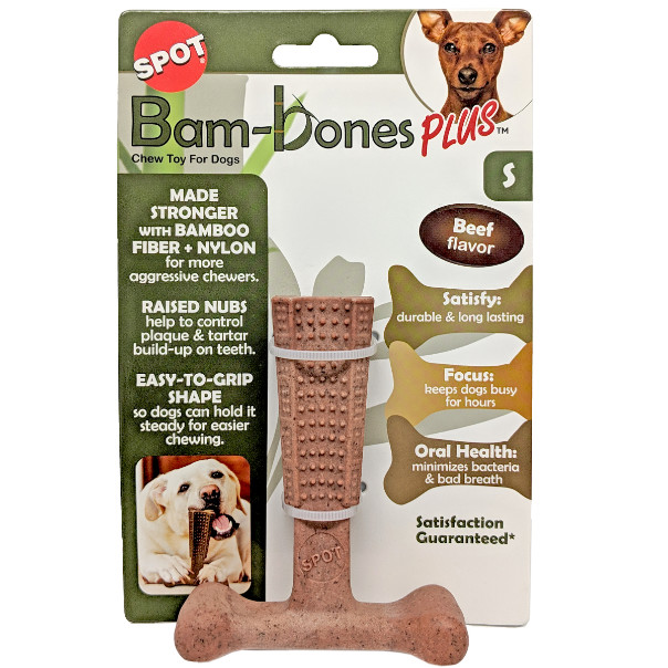 Spot Bam-Bones Easy Grip veilig kauwbot hond (rundsmaak)