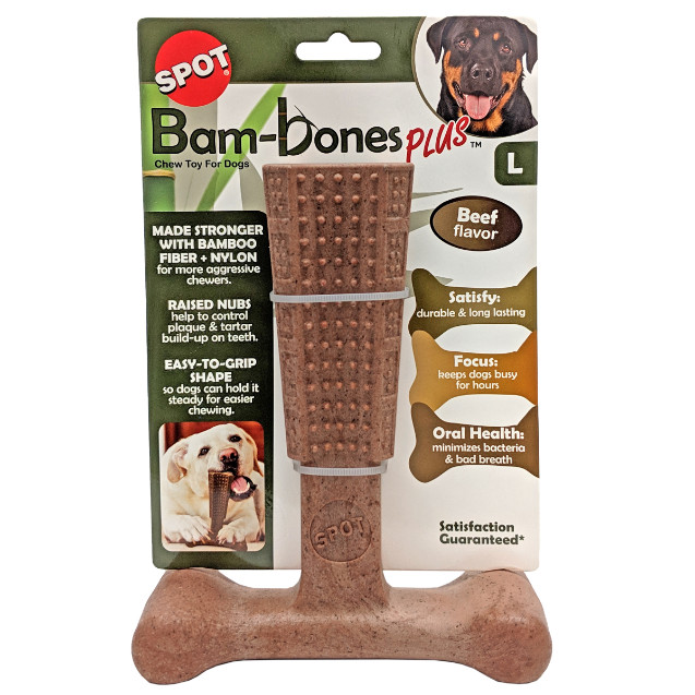 Spot Bam-Bones Easy Grip veilig kauwbot hond (rundsmaak)