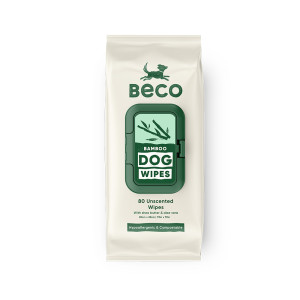 Beco Bamboo Dog Wipes hypoallergene doekjes hond (80 stuks) 5 x Geurloos