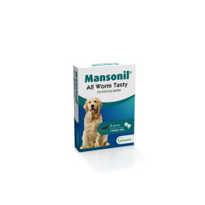 Mansonil All Worm Dog Tasty voor de hond 2 x 2 tabletten afbeelding