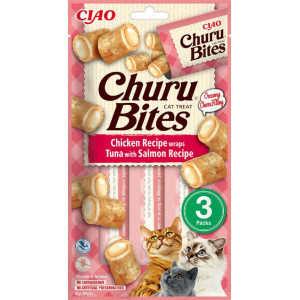 Inaba Ciao Churu Bites kip met tonijn en zalm kattensnack 18 x 10 g