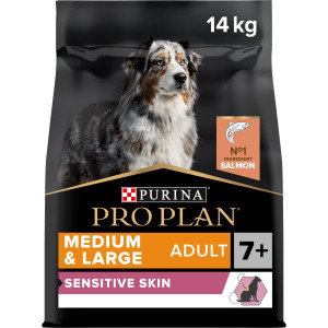Pro Plan Medium & Large Adult 7+ Sensitive Skin met zalm hondenvoer