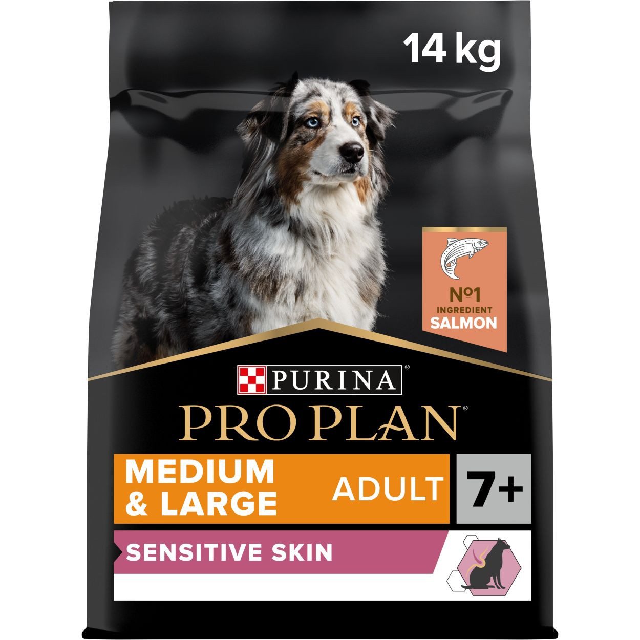 Pro Plan Medium & Large Adult 7+ Sensitive Skin met zalm hondenvoer