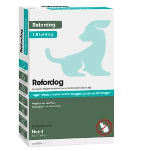 Refordog 40 mg spot-on anti-parasiet hond (1,5 - 4 kg) 3 pipetten