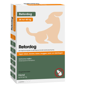 Refordog 400 mg spot-on anti-parasiet hond (25 - 40 kg) 3 pipetten