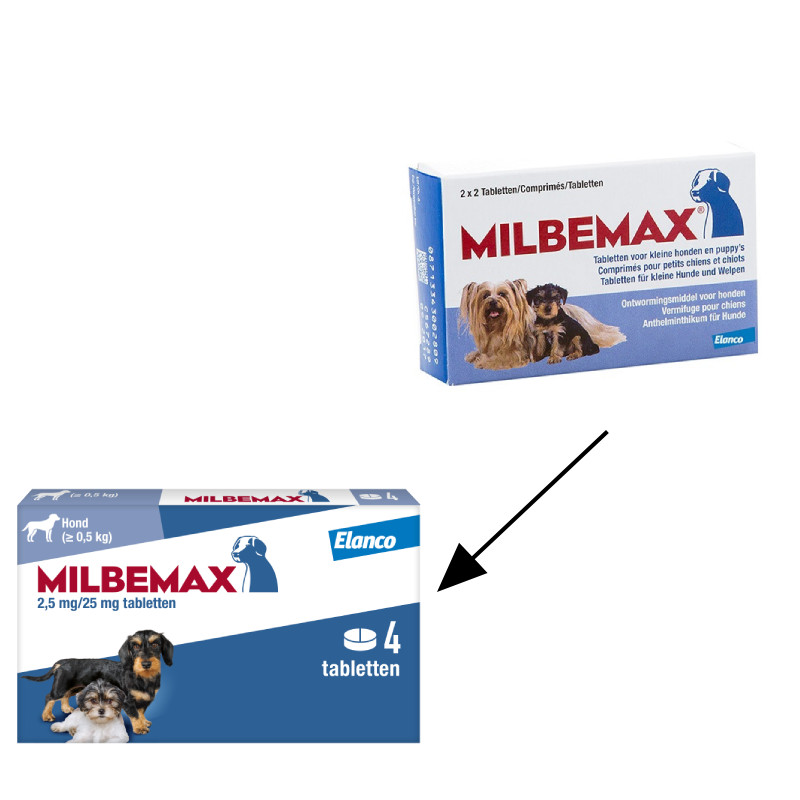 Milbemax ontwormingstabletten kleine honden en puppies