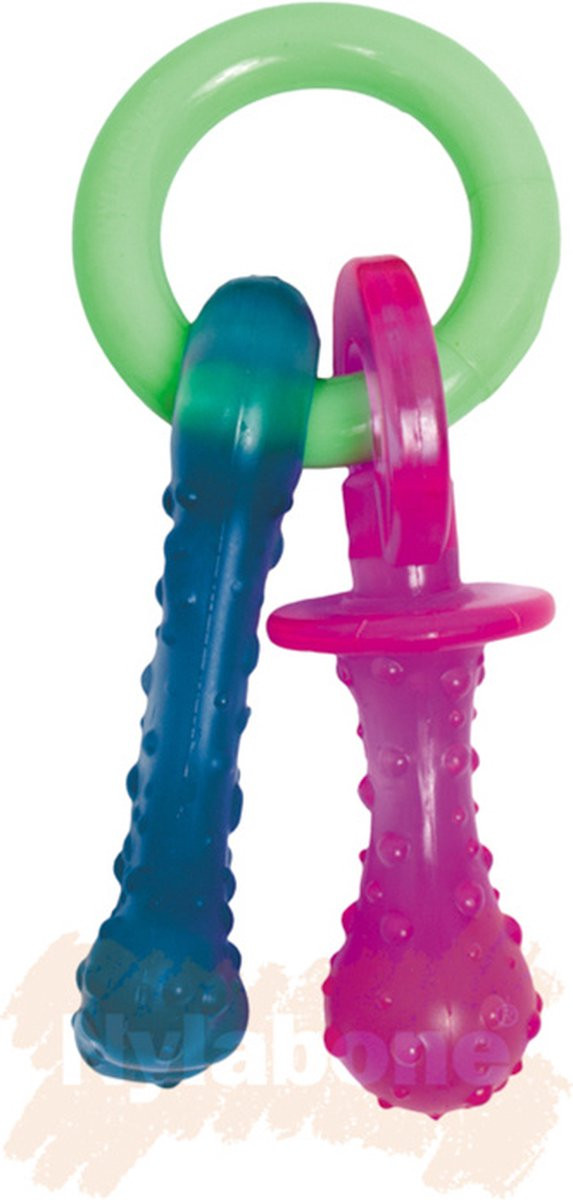 Nylabone Puppy Teething Chew bijtring (baconsmaak)