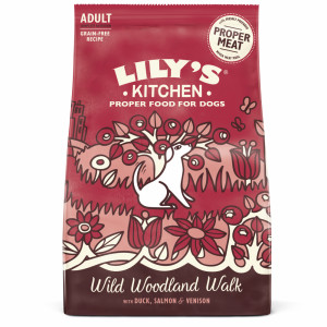 Lily's Kitchen Adult Wild Woodland Walk met eend, zalm en hert hondenvoer 2 x 12 kg