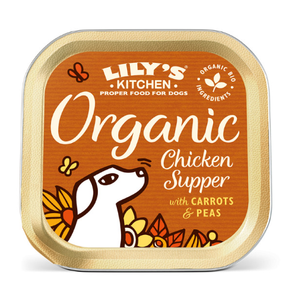 Lily's Kitchen Lily's Kitchen Organic Supper kip paté natvoer hond 22 x 150 g