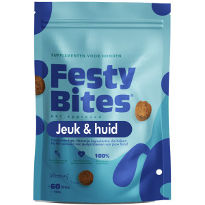 FestyBites Jeuk & Huid Vleesvrij probiotica supplement hond 180 g