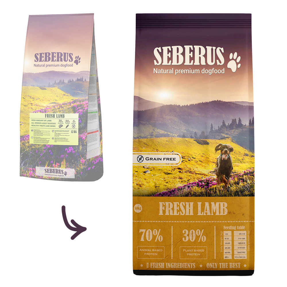 Seberus Fresh Lamb - natuurlijk graanvrij hondenvoer 