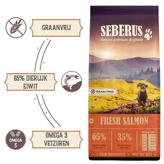 Seberus Fresh Salmon - natuurlijk graanvrij hondenvoer NL