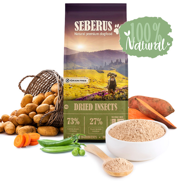 Seberus Dried Insects  –  natuurlijk graanvrij hondenvoer 