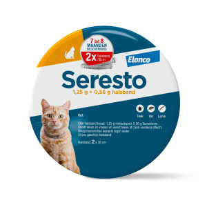 Seresto halsband voor de kat 2-pack 1 verpakking
