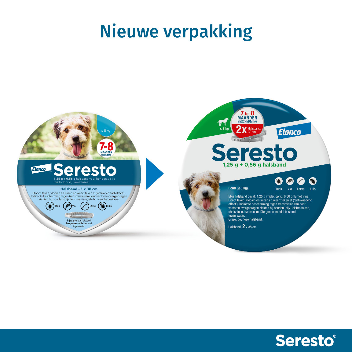 Seresto halsband kleine hond (tot 8 kg)