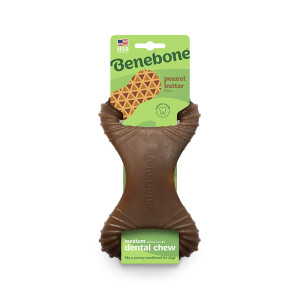 Benebone Dental Chew nylon kauwspeelgoed hond (pindakaassmaak) L