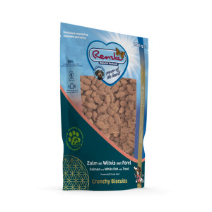 Renske Gezonde Beloning Crunchy zalm en witvis met forel hondensnack 200 g