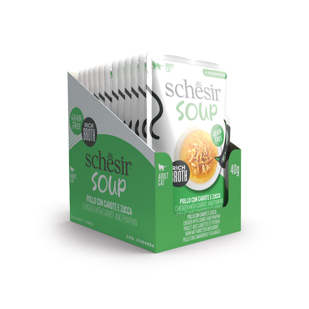Schesir Cat Soup Kip met Pompoen