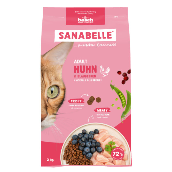 Sanabelle Sanabelle Adult met kip en bosbessen kattenvoer 2 x 8 kg